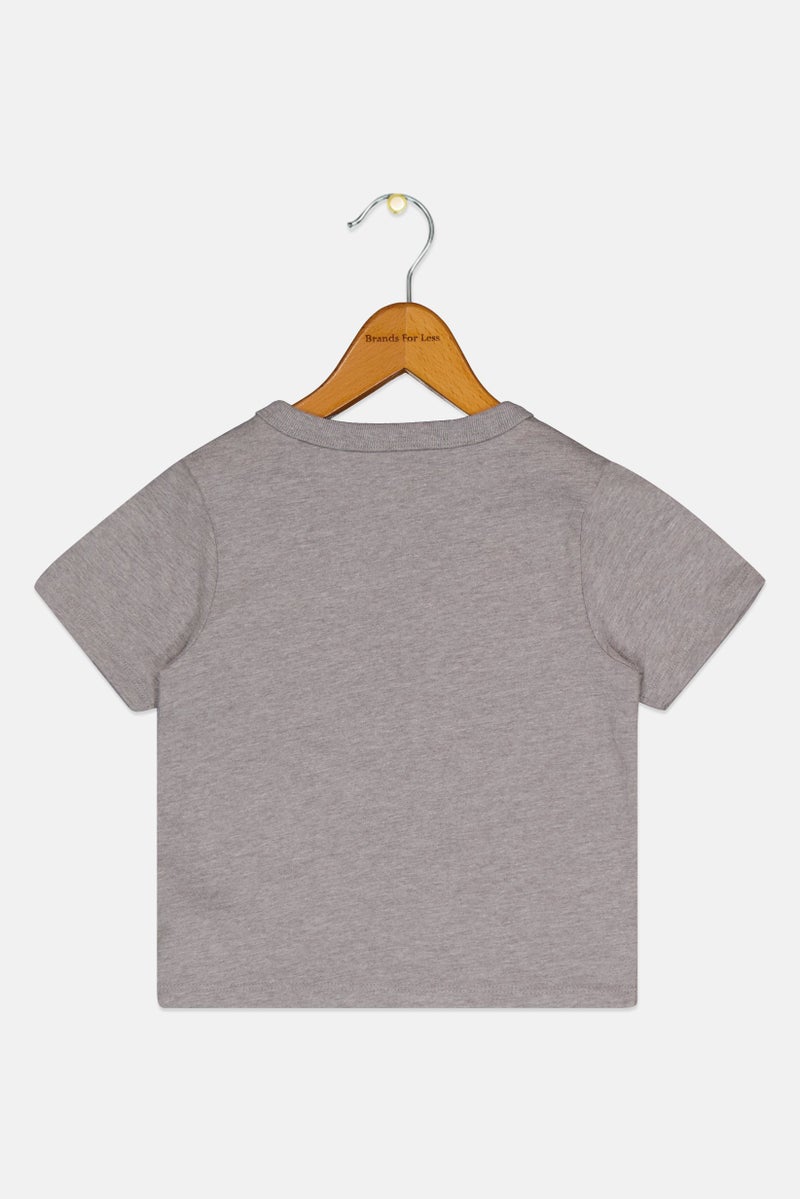 The Children's Place Toddlers Boy Graphic Print Short Sleeve T-Shirt, Grey - Image 2